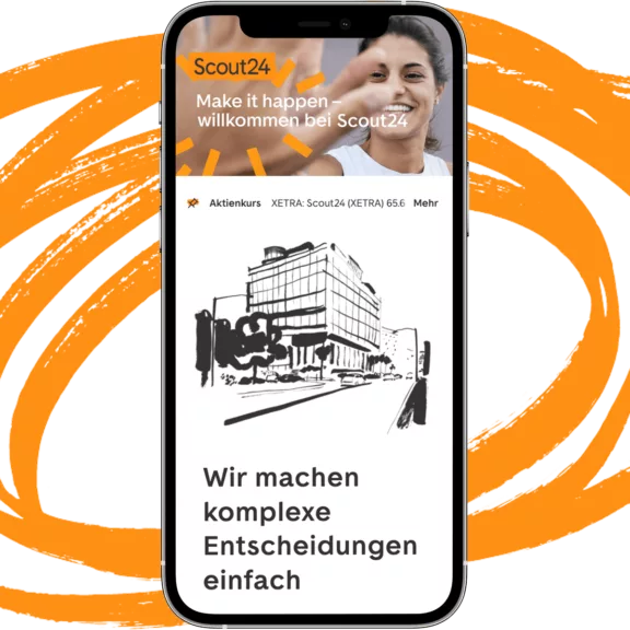 Scout Website auf Smartphone