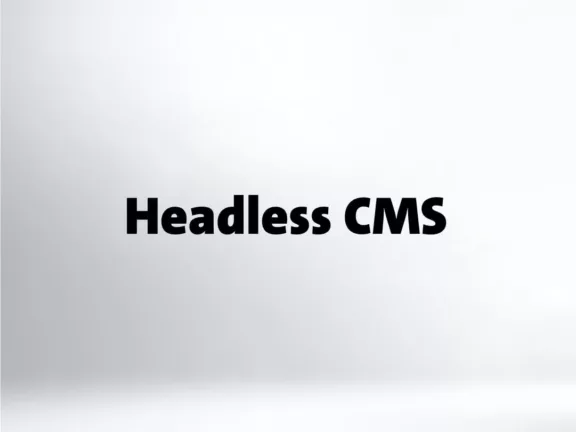 Text auf einem einfachen Hintergrund mit der Aufschrift „Headless CMS“.